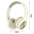 thumbnail image 3 of Wireless Bluetooth Headphones, 65H Playtime, 6 EQ Sound Modes, HiFi Stereo Over Ear Headphones with Microphone, Foldable Lightweight Bluetooth 5.3 Headphones for Travel/Office/Cellphone/PC - Khaki, 3 of 8
