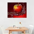 thumbnail image 2 of JEUXUS Kitchen Wall Decor Canvas Art, Red Apple Fruit Canvas Print for Dining Room Decor, Contemporary Fruit Picture Kitchen Framed Painting for Restaurant Decor-Ready to Hang (16x12 Inches), 2 of 4