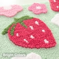 thumbnail image 2 of BAILU Green Bathroom Rugs Cute Strawberry Flower Bath Mat Bathroom Accessories, Funny Colorful Non Slip Floor Bath Rug Machine Washable Bathmat Soft Microfiber Carpet for Shower, Bathtub (20x32 inch), 2 of 7