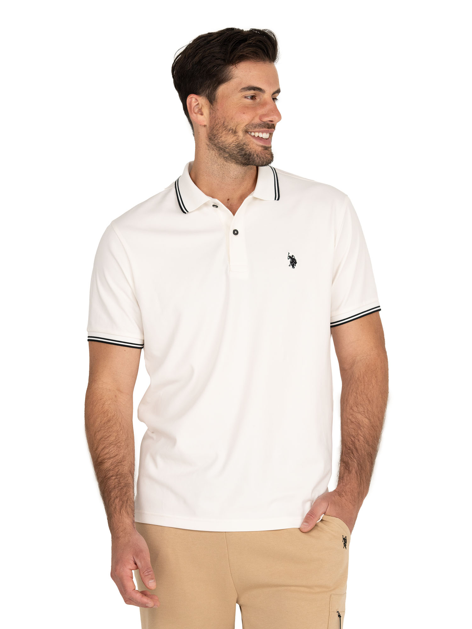 BOSS Paddy Cotton Polo, Whale Blue, Regular Fit, Button Collar