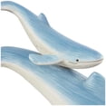 thumbnail image 5 of 18" x 17" Blue Polystone Swimming Mother and Baby Whale Sculpture with Yellow Accents, by DecMode, 5 of 10