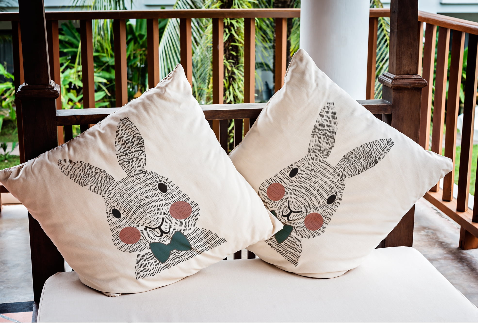 Simply Daisy 20" x 20" Easter Polyester Throw Pillow