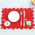 thumbnail image 3 of Christmas Placemat Nonwoven Santa Adorable Table Mat Dining Mat Holiday Decor, 3 of 10