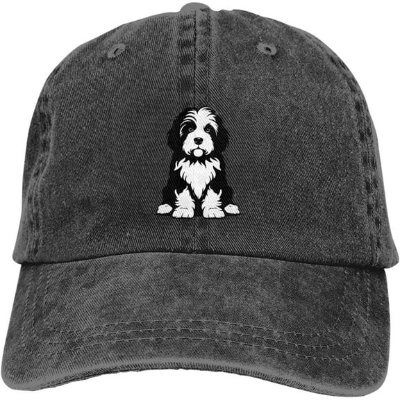 Bernedoodle Funny Hat Adjustable Denim Baseball Cap Black Dad Hat Men Women