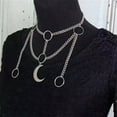 thumbnail image 2 of DESIGNICE Goth Accessories,Edgy Moon Star Goth Jewelry,Soft Velvet Choker Necklace for Women,Unique Statement Style Choker Necklace, 2 of 2