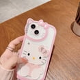 thumbnail image 6 of Hello Kitty Cute Phone Case for iPhone 11 12 13 14 15 16 17 Pro Max 3D Cartoon Built-in Makeup Mirror for Women Girls, Kawaii Soft Silicone Transparent Protective Phone Case, 6 of 6