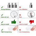 thumbnail image 5 of Paquete de 12 ganchos adhesivos para colgar ganchos de pared resistentes, 22 libras. ER, 5 of 5