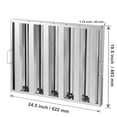 thumbnail image 3 of KFFKFF Industrial Hood Filter, 24.5W x 19.5H Inch Kitchen Hood Filters, Stainless Steel Baffle Filter for Grease-Intensive Commercial Kitchen Ventilation Systems, 5 Channels, Set of 2, 3 of 9