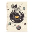 thumbnail image 7 of FORMRS 1-Subject Spiral Notebook 8" x 5" College Ruled 60 Refillable Sheet A5 Hard Cover, 2 Pack, Beige Astronaut Planet, 7 of 7