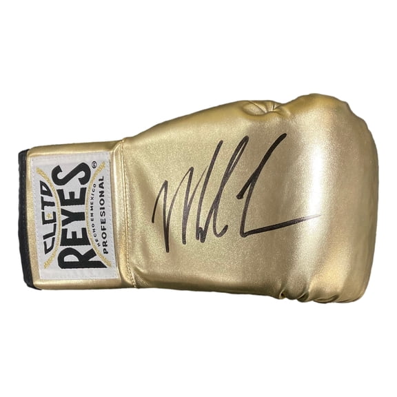 Mike Tyson Signed Right Hand Gold Cleto Reyes Boxing Glove JSA ITP