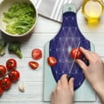 thumbnail image 3 of Geometry Cutting Board, Flower of Life Design of Traditions with Point Stars Motif, Decorative Tempered Glass Cutting and Serving Board, Wine Bottle Shape, Purple, by Ambesonne, 3 of 5