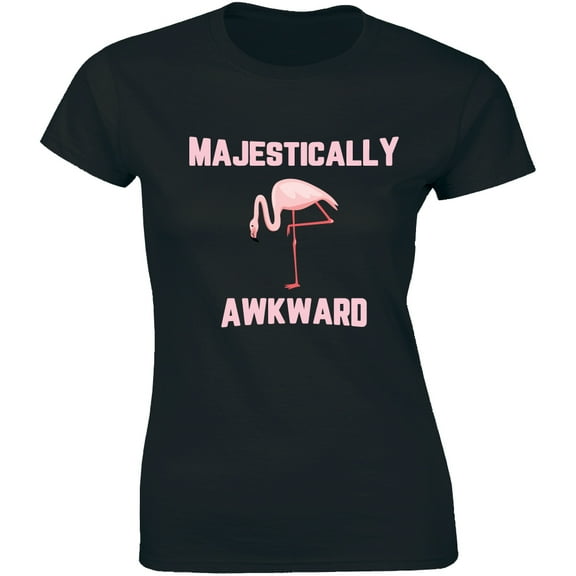 Majestically Awkward Flamingo Grapic Animal Bird Women's T-Shirt