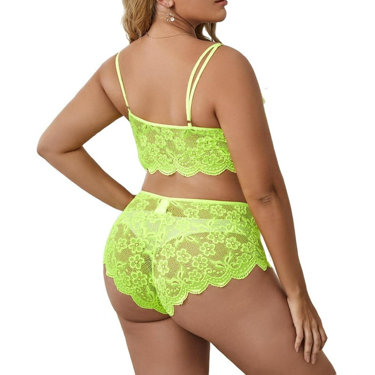 Sexy Sets Lime Green Plus Size Sexy Lingerie (Women's)