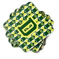 thumbnail image 2 of Letter D Football Green and Yellow Foam Coaster Set of 4, 2 of 3