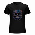 thumbnail image 1 of Skull T-shirt Skull Unisex T-shirt Unisex tees Casual Cotton Colorful Printing, 1 of 5