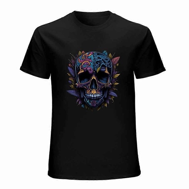 Skull T-shirt Skull Unisex T-shirt Unisex tees Casual Cotton Colorful Printing