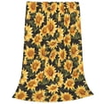 thumbnail image 2 of Zufioo Vintage Black Plaid Sunflower Fleece Blanket Queen Size,Plush Bed Blanket,Ultra Soft Throw Blanket,Plush Fuzzy Cozy Blanket Perfect for Bed,Couch-80"x60", 2 of 7