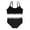 Black, variant on HUANBAI Bra Sport Set Undies Vest Children Girls Underpants Breathable Underwear Briefs Girls Tops One Size
