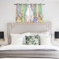 thumbnail image 3 of Easter Kitchen Curtains Window Panels, Spring Rabbit Ears Foot Eggs Floral Wooden Grain Insulated Window Treatment Curtain, Grommet Curtains for Bedroom/Living Room/Bathroom, 2 Piece 42"Wx45"L, 3 of 8