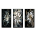 thumbnail image 2 of Designart "Emergence of Ivory Fractals III" Fractals Framed Wall Art Set Of 3 - Blue Transitional Frame Gallery Set For Office Decor, 2 of 6