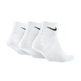 thumbnail image 3 of Calcetines deportivos unisex ligeros originales Nike para hombre y mujer, 3 pares, informales, transpirables, de tubo, blancos, tallas ML XL SX4706, 3 of 4