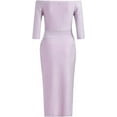 thumbnail image 4 of LAICAIW Women's Bodycon Shoulder Maxi Ruched Prom Cocktail Dresses Shining Off Dress Elegant Slit Wedding Guest Formal, 4 of 6