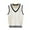 White, variant on iixpin Kids Boys Girls Sweater Vest V Neck Casual Sleeveless School Uniform Knitted Jumper Waistcoat Knitwear Grey 9-10