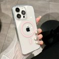 thumbnail image 3 of Luxury Wireless Charge Magsafe Shockproof Phone Case For iPhone 16 15 14 13 12 11 Pro Max Plus Transparent Magnetic Bumper Cover WHITE For iPhone 11Pro max, 3 of 5