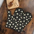 thumbnail image 5 of Pioneer Flower Floral Print Pattern Oven Mitt 2-Pack Set, Heat Resistant Kitchen Gloves, 7.7" X 12", 5 of 6