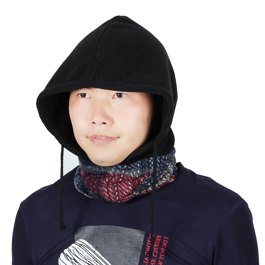 Adjustable Rope Skiing Double Layer Head Wrap Neck Protector Hood Balaclava by