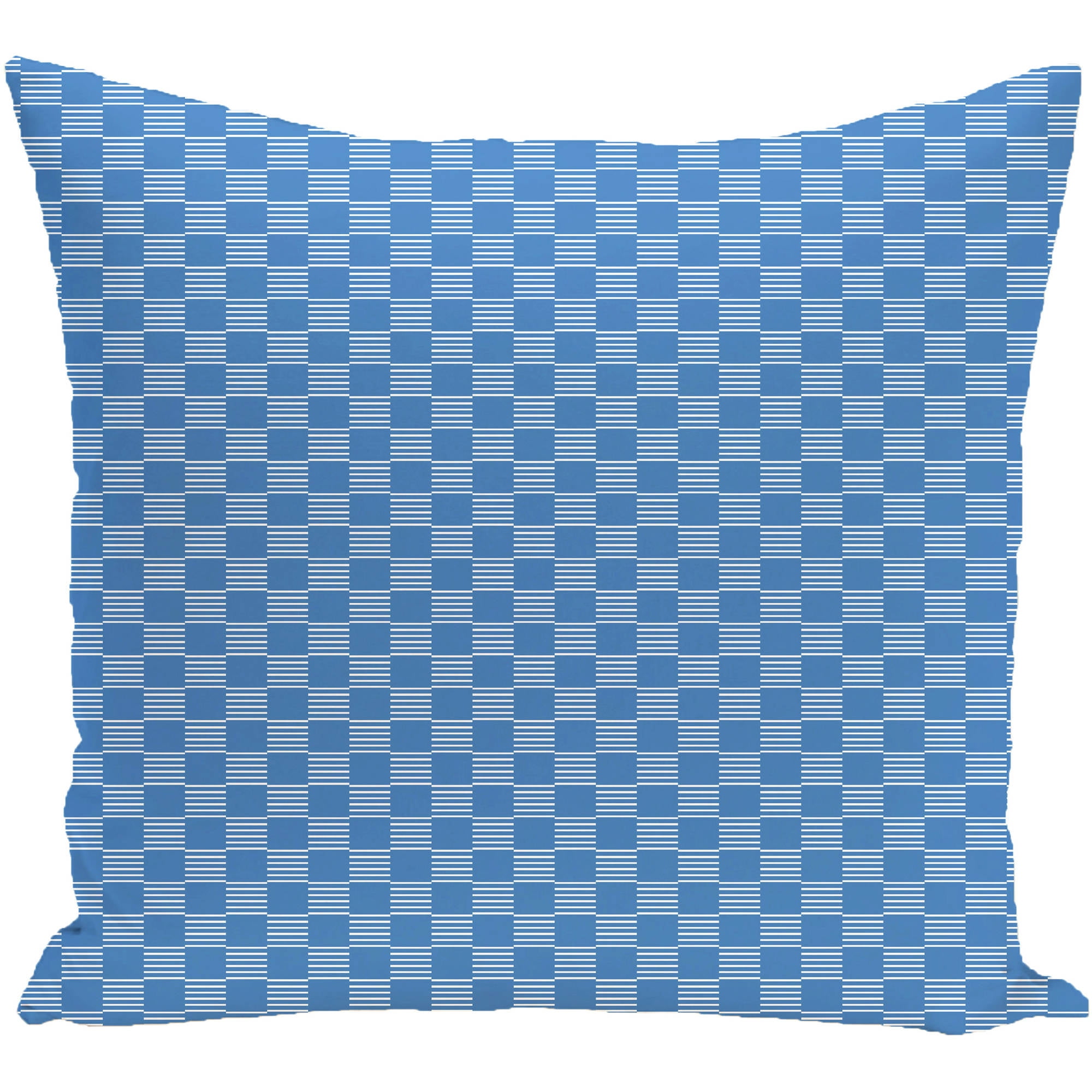 Simply Daisy 16" x 16" Read Between the Lines Geometric Outdoor Pillow, Blue (1 count)