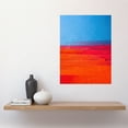 thumbnail image 2 of Abstract Minimalist Steps Painting Blue Purple Pink Orange Red Large Wall Art Poster Print Thick Paper 18X24 Inch, 2 of 5