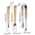 thumbnail image 3 of BBQ Tool Set Grills Tool with Wooden Handle Campings Barbecues Spatulas, Fork, Tongs Grilling Tool for Outdoor Grills, 3 of 8