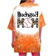 thumbnail image 5 of Fiudx Tops para Mujer Camiseta Larga de Manga Corta con Cuello Redondo y Estampado Informal de Béisbol para Mujer, 5 of 5