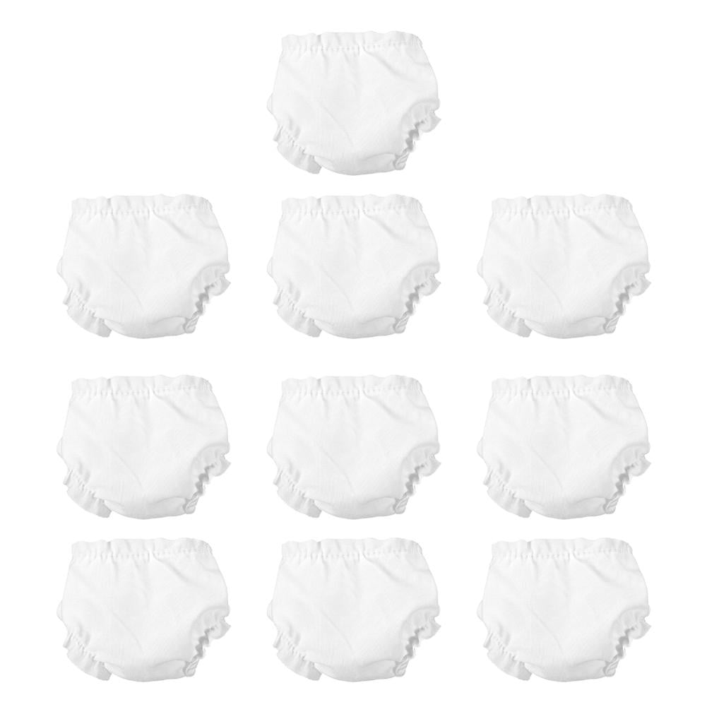 OPDBN 10x Doll Baby Diaper derwear Clothes For 10 Inch Doll Mini Panties Briefs--