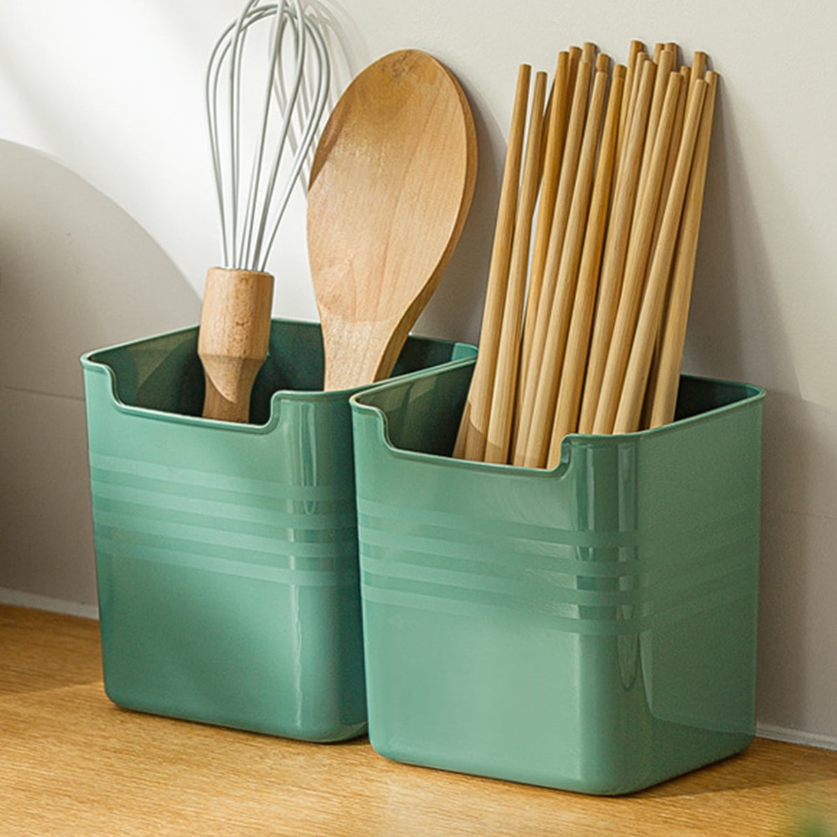 Vnanda 2Packs Plastic Pantry Organizer Bins, Food Storage Bins for