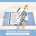 thumbnail image 5 of 2 Pack Pencil Pouch for 3 Ring Binder Smooth Zipper Folders with Pockets Clear Window Pencil Case Abstract Glass Fish, 5 of 6
