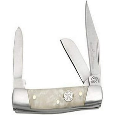 Rite Edge Pearl Stockman Knife, White