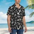 thumbnail image 5 of Balery Anchor Print Men's Hawaiian Shirts Short Sleeve Beach Shirt Relaxed Fit Vacation Button Down Shirts-XX-Large, 5 of 9