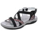 thumbnail image 4 of Zapatos para caminar con punta abierta sandalias planas bohemias zapatos cómodos de verano para mujer, 4 of 9