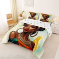 thumbnail image 2 of Castle Fairy Elegant Woman Wearing Headwrap King Size Comforter Sets 3pcs,Watercolor Artwork Comforters King Size,White Cyan Pink,1 Comforter and 2 Pillowcases, 2 of 6