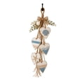 thumbnail image 2 of New Release! Five Heart Shape Coastal Blue Hanging Wall Decor, Ocean Themed Heart Wall Hanging with Shells Starfish, Beach House Entryway Accent (Sky Blue), 2 of 6