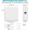 thumbnail image 2 of Cargador DHMXDC USB C de 96 W para MacBook Air/Pro con cable tipo C, 2 of 8