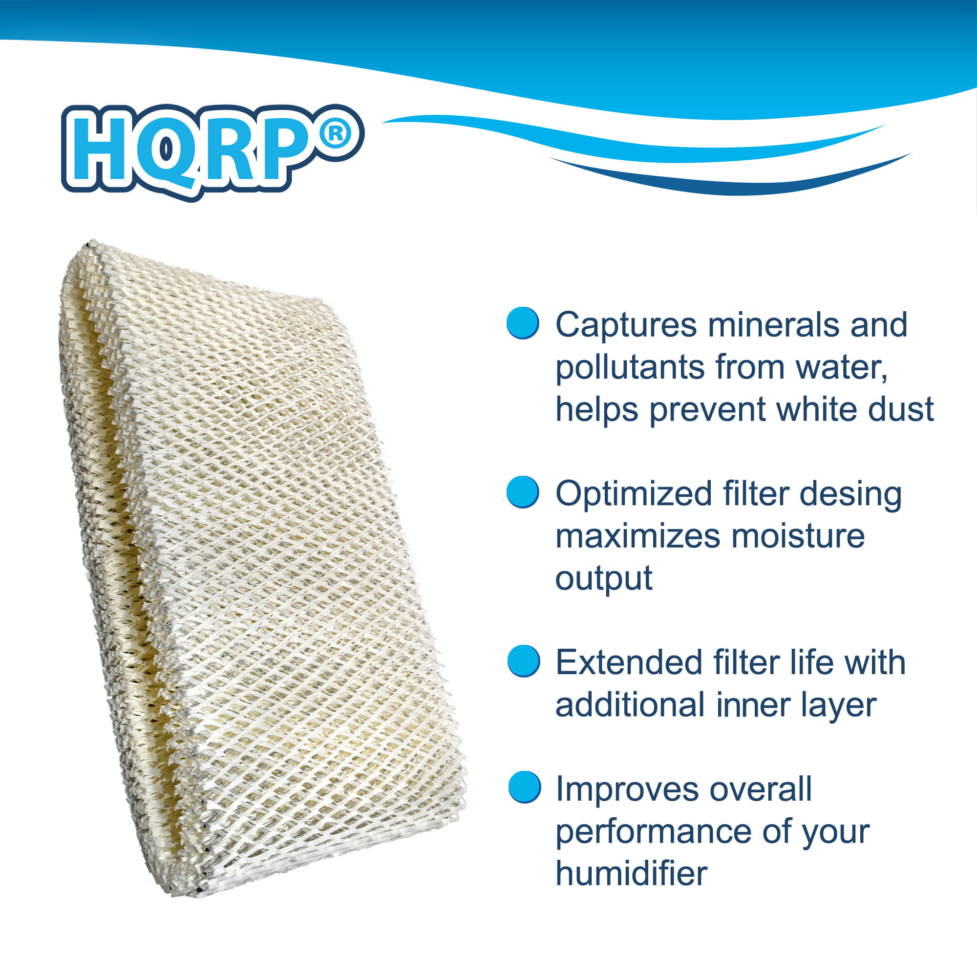 HM3607 HQRP Wick Filter Compatible with Holmes HM3300 HM3641 HM850 Humidifier Plus HQRP Coaster HM3640 HM3501 HM7600 HM3500 HM3400 HM3608 HM3600 