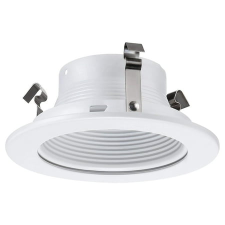 Torchstar 4 Inch Recessed Can Light Trim With White Metal Step Baffle Torchstar 4 Inch Recessed Can Light Trim With White Metal Step Baffle