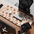 thumbnail image 2 of 35.4x15.7 Inch Gaming Mouse Pad, Non-Slip Stitched Rubber Desk Mat for Desktop & Laptop,Cat Strawberry Bow Beige Pattern, 2 of 6