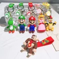 thumbnail image 3 of 22 Styles Super Mario Keychain Mario Bros Luigi Toad Yoshi Bowser Action Figure Model PVC Cartoon Bag Doll Pendant Toys Gift, 3 of 5