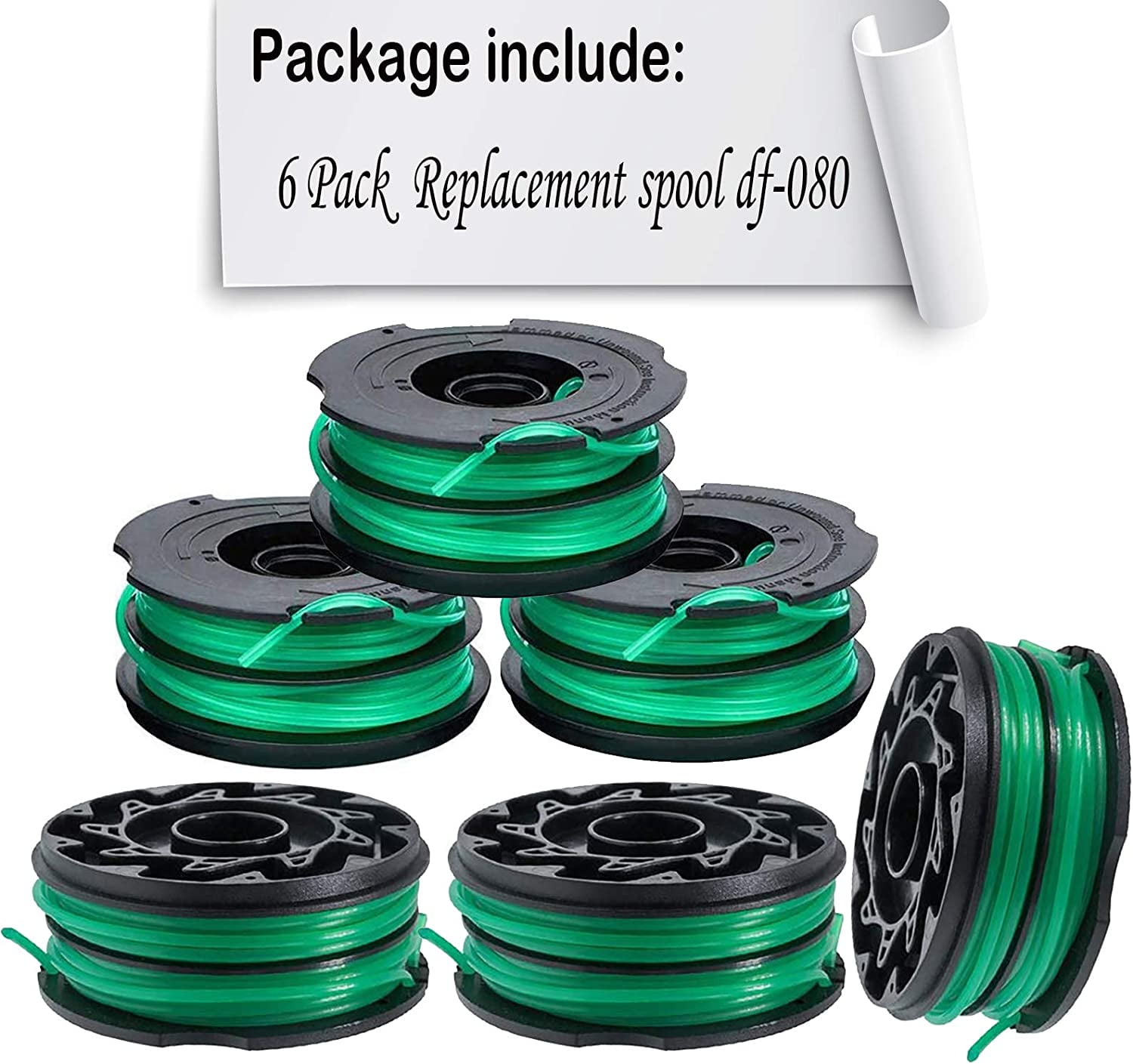 LIYYOO 30ft 0.080-inch DF-080 Trimmer Replacement Spool Compatible