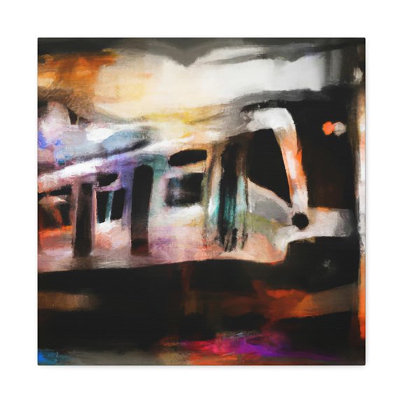 Subway Train Turmoil - Canvas