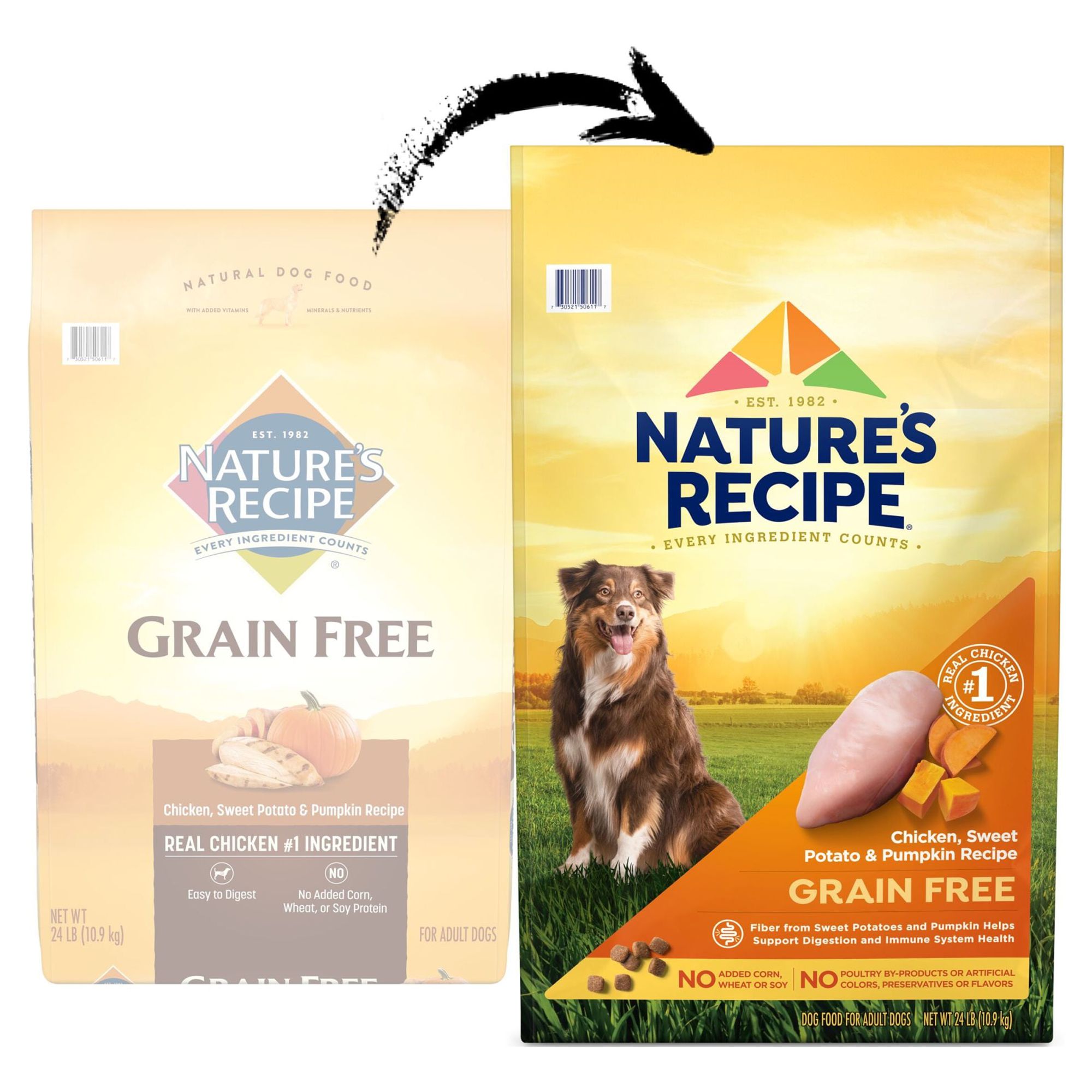 Nature’s Recipe Grain Free Chicken, Sweet Potato & Pumpkin Recipe, Dry Dog Food, 24 lb. Bag - image 9 of 11